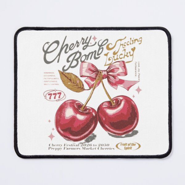 Item preview, Cherry Bomb Feeling Lucky Preppy Poster Art designed and sold by SarvynStudio.