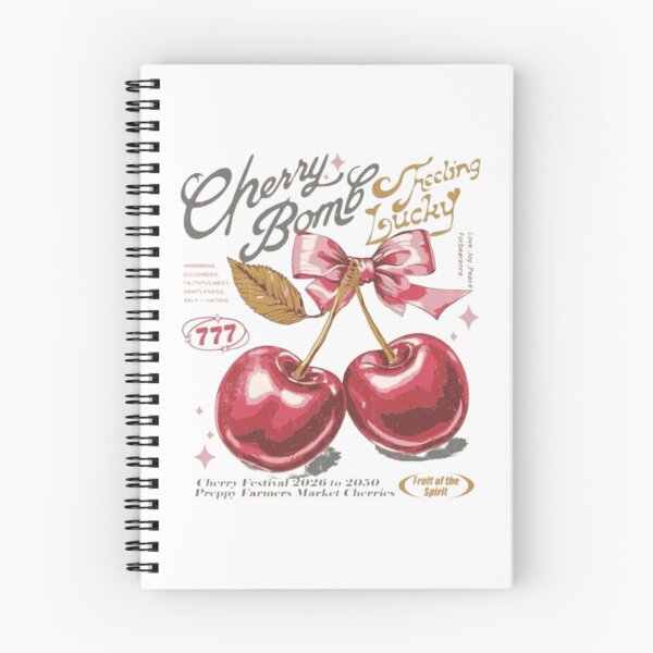 Item preview, Cherry Bomb Feeling Lucky Preppy Poster Art designed and sold by SarvynStudio.