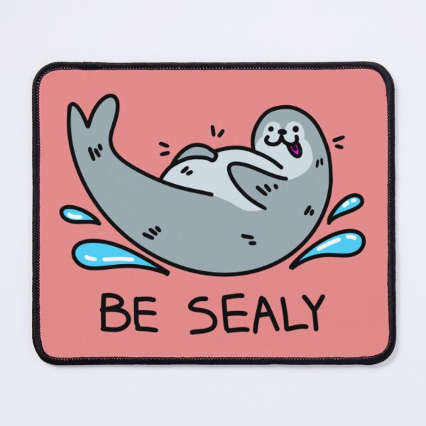 Item preview, Funny Silly Floating Seal Marine Animal Ocean Pun designed and sold by hugoinkcoast.