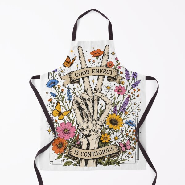 Item preview, Good Energy is Contagious, Skeleton Flower, Motivational, Skeleton Hand,Wildflower,Skeleton designed and sold by Sprinkle12345.