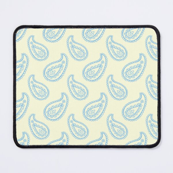 Item preview, Butter Yellow and Blue Paisley Pattern designed and sold by Julie Erin Designs.