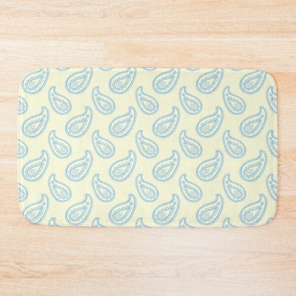 Item preview, Butter Yellow and Blue Paisley Pattern designed and sold by Julie Erin Designs.