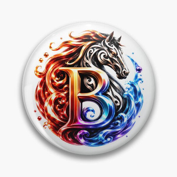 Item preview, Tideborn Pisces Stallion Letter B designed and sold by BlissBlvdShop.