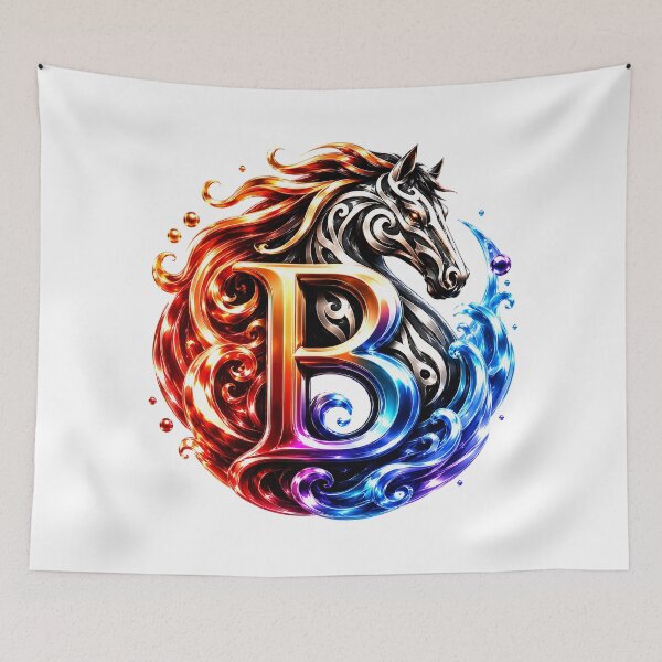 Item preview, Tideborn Pisces Stallion Letter B designed and sold by BlissBlvdShop.