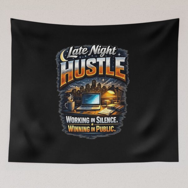 Item preview, Late Night Hustle T-Shirt - Working In Silence Motivational Quote designed and sold by v6ziix.