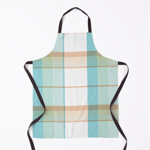 Item preview, Cyan and Peach Plaid Seamless Pattern designed and sold by PowerAntShop.