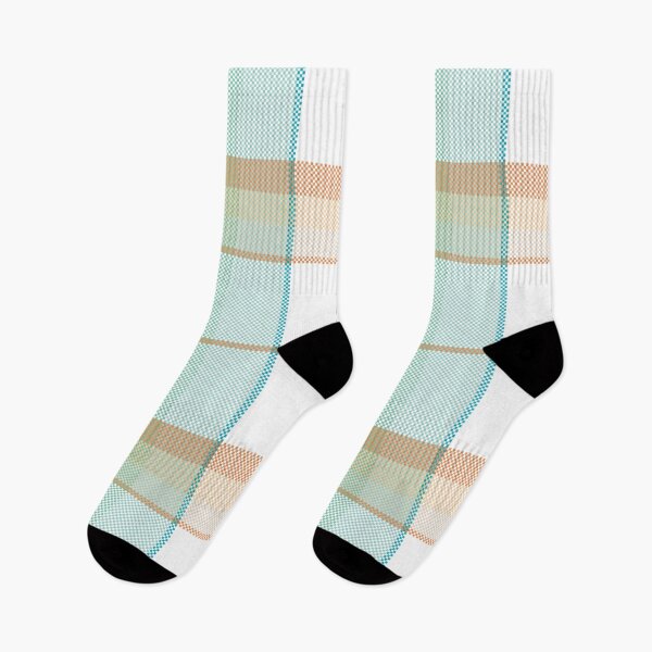 Item preview, Cyan and Peach Plaid Seamless Pattern designed and sold by PowerAntShop.