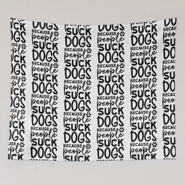 Item preview, Dogs Because People Suck - Funny Dog Quotes Retro Vintage Aesthetic Best Puppy Fur Mom Sarcastic Gift designed and sold by FuzionRaptor.