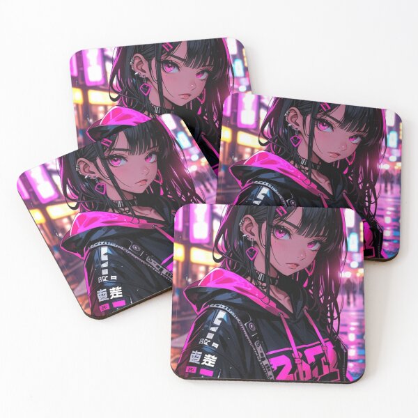 Item preview, Japanese Neon Girl Anime Wallpaper Style Artwork designed and sold by AnimDream .
