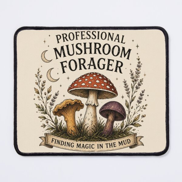 Item preview, Professional Forager – Vintage Mushroom Cottagecore Nature Lover Design designed and sold by Moonwoven Studio.