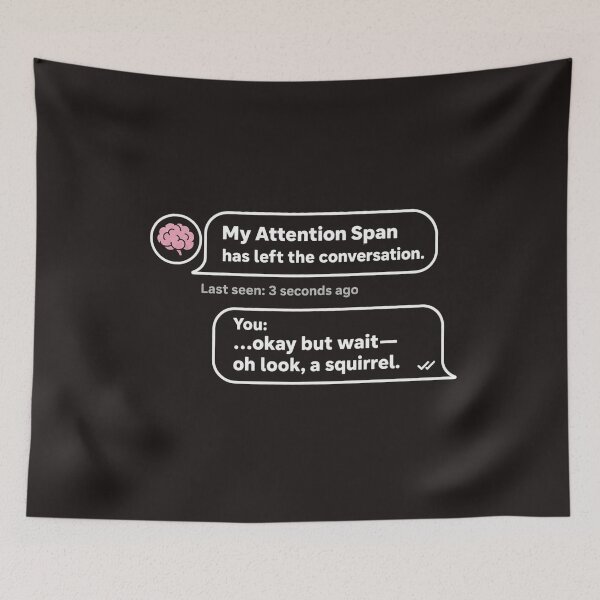 Item preview, Attention Gone Offline Parody ADHD Humor t-shirt designed and sold by Mosidrip.