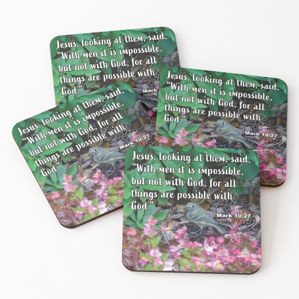 Item preview, Mark 10:27 All Things Are Possible With God - Bird Photograph designed and sold by InsprtnlArtbyDP.