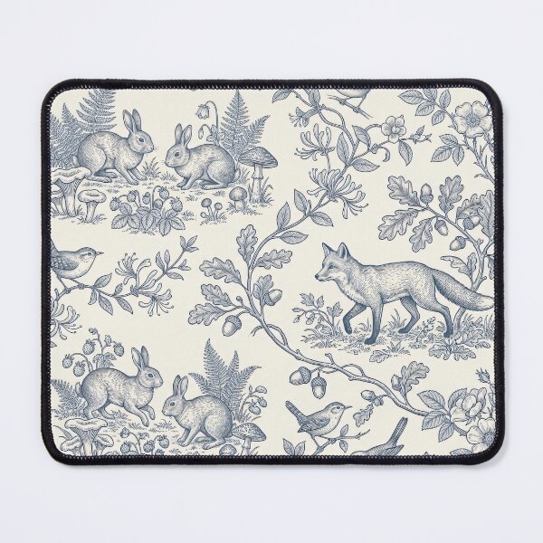 Item preview, Vintage Blue Toile Forest designed and sold by MoonwoodStudio.
