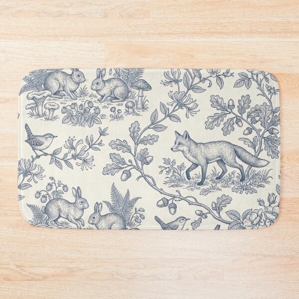 Item preview, Vintage Blue Toile Forest designed and sold by MoonwoodStudio.