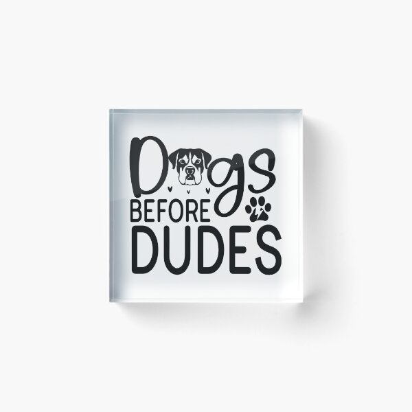 Item preview, Dogs Before Dudes - Funny Dog Quotes Retro Vintage Aesthetic Best Puppy Fur Mom Sarcastic Girl Gift designed and sold by FuzionRaptor.