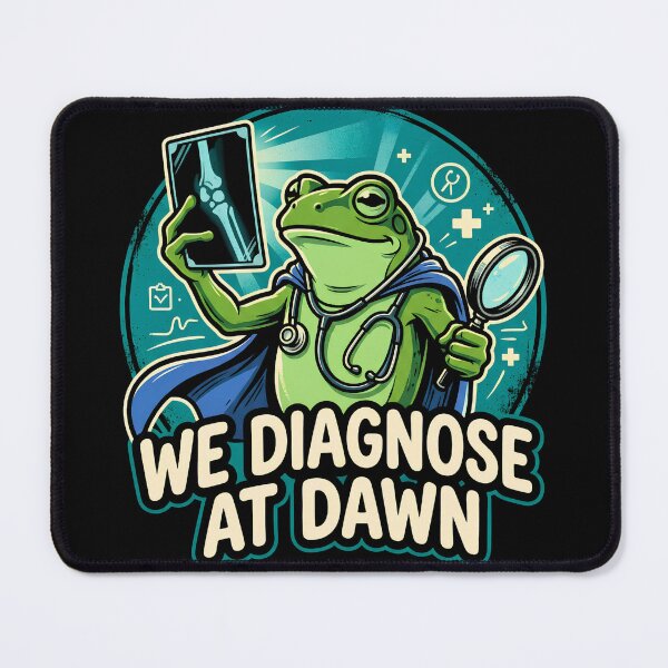 Item preview, We Diagnose At Dawn - Funny Radiologist Frog Doctor designed and sold by BumbleBloom7.