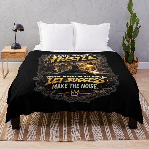 Item preview, Late Night Hustle T-Shirt - Working In Silence Motivational Quote designed and sold by v6ziix.