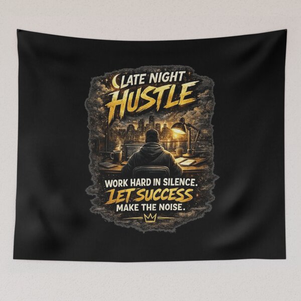 Item preview, Late Night Hustle T-Shirt - Working In Silence Motivational Quote designed and sold by v6ziix.