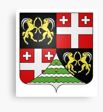 French France Coat of Arms 15974 Blason famille Nieffeln Schwyl und Bach Heim La Richetançon Canvas Print