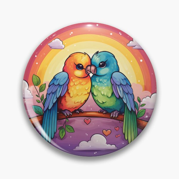 Item preview, Funny Love Birds Colorful Rainbow Cute Boys Girls Kids designed and sold by rafaeltto.