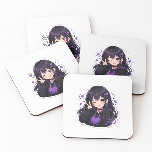 Item preview, Cute Gothic Anime Girl Sticker designed and sold by ACHHUU.