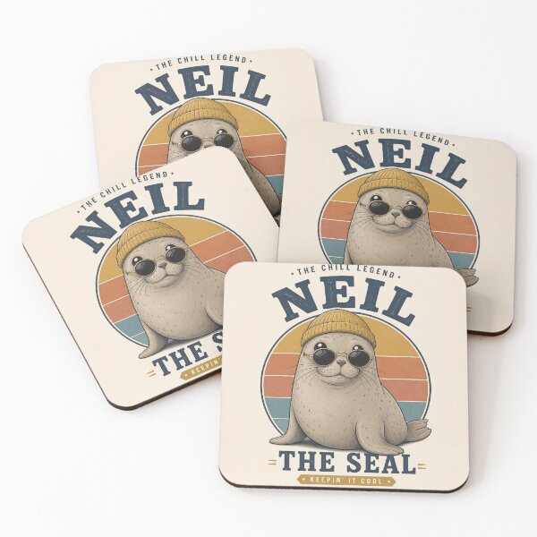 Item preview, Neil the Seal | Retro Cool Seal Vintage Graphic designed and sold by BoomStickers18.