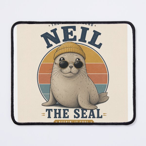Item preview, Neil the Seal | Retro Cool Seal Vintage Graphic designed and sold by BoomStickers18.