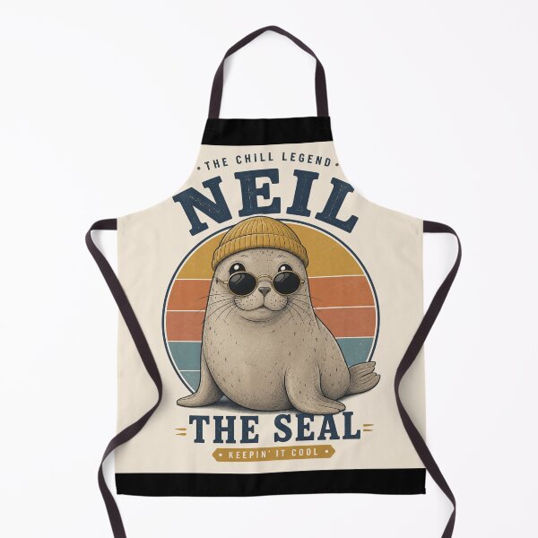 Item preview, Neil the Seal | Retro Cool Seal Vintage Graphic designed and sold by BoomStickers18.