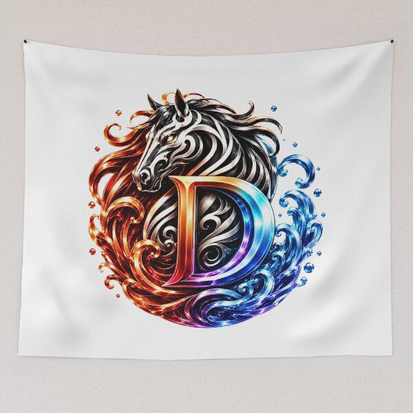 Item preview, Tideborn Pisces Stallion Letter D designed and sold by BlissBlvdShop.