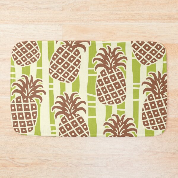 Item preview, Pineapple Bamboo Stripes Pattern Olive Green & Brown designed and sold by tonymagnerart.