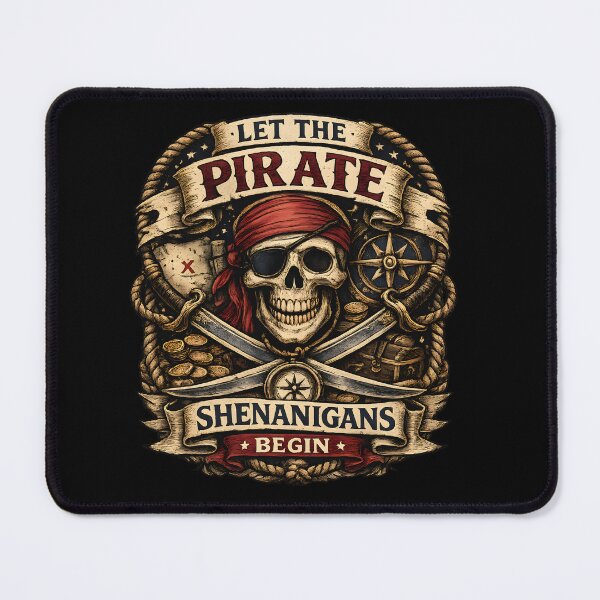 Item preview, Let The Pirate Shenanigans Begin Vintage Halloween Skeleton designed and sold by clothesy7.