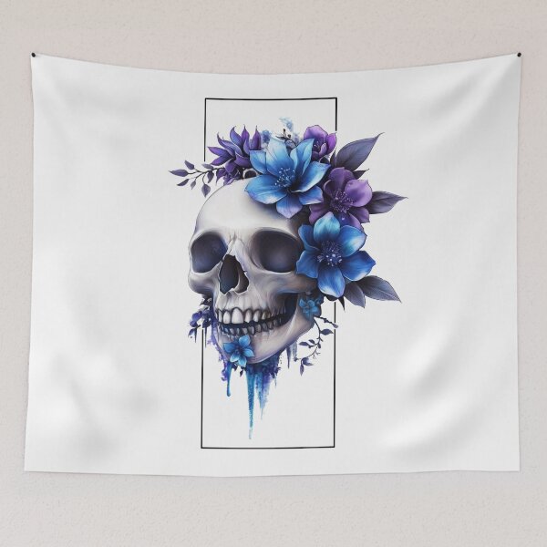 Item preview, Skull With Flowers designed and sold by Ufeniksa.