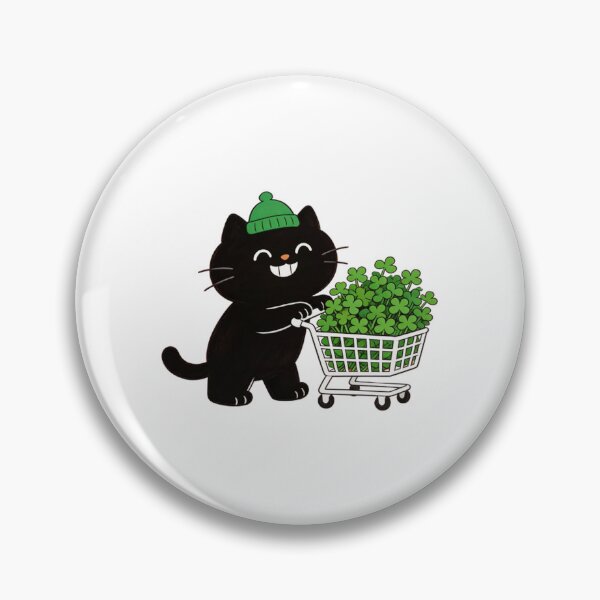 Item preview, Cat Full Of Lucky Clovers designed and sold by LightCatchDecor.