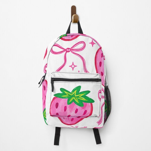 Item preview, Pink Strawberry Bow Clipart Pattern designed and sold by ⭐ AURA STUDIO.