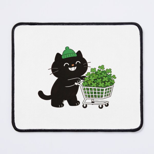 Item preview, Cat Full Of Lucky Clovers designed and sold by LightCatchDecor.