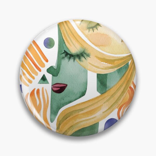 Item preview, Mediterranean Surreal Woman Abstract City Watercolor Art designed and sold by MoonOpuluna.