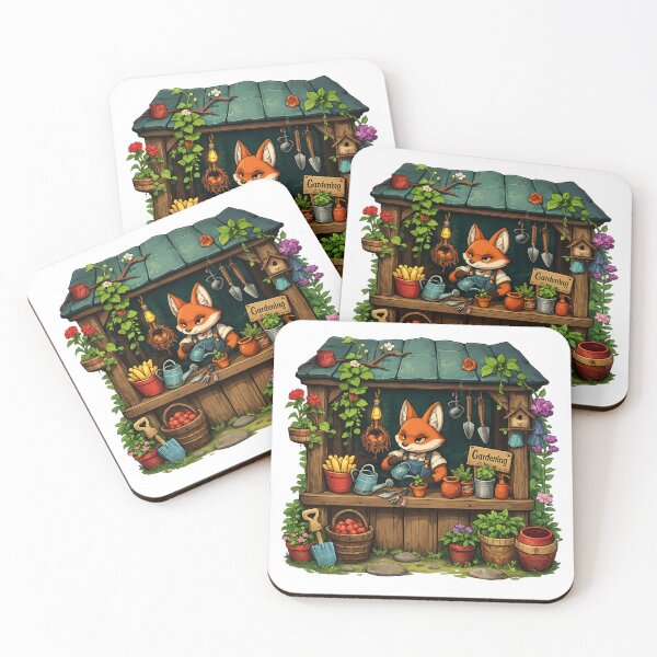Item preview, Fox Gardener Garden Shed Sticker | Woodland Cottagecore Plant Shop | Cute Botanical Fox Art designed and sold by MrDev.
