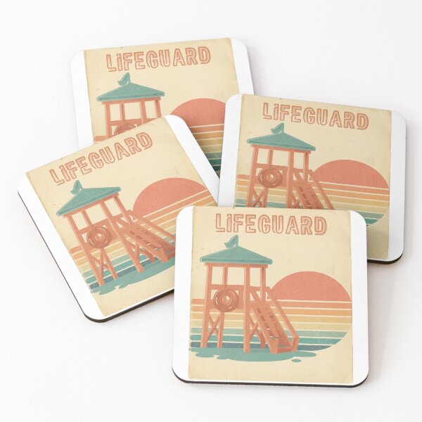 Item preview, Lifeguard tower against the backdrop of a sunset designed and sold by HappyDoodle11.