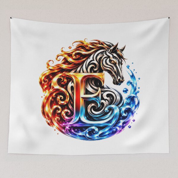 Item preview, Tideborn Pisces Stallion Letter E designed and sold by BlissBlvdShop.