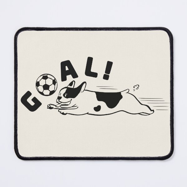 Item preview, GOAL! Cute French Bulldog Soccer Dog | funny frenchie football drawing designed and sold by CricketDoodles.