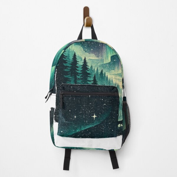 Item preview, Aurora Borealis Deer | Northern Lights Forest Art | Mystical Nature Wildlife designed and sold by irfanshikh.