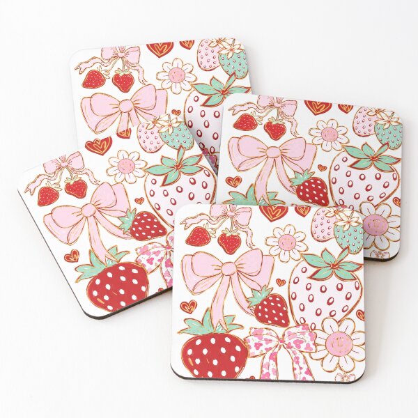 Item preview, Coquette Strawberry Bow Clipart Bundle designed and sold by ⭐ AURA STUDIO.