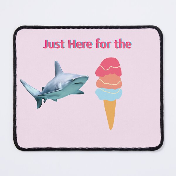 Item preview, Just Here for the Ice Cream – Funny Shark Summer Design designed and sold by Giota29.