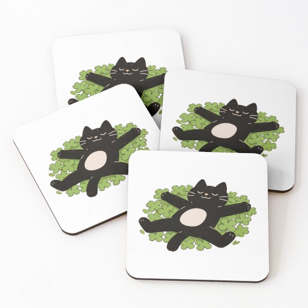 Item preview, Lucky Black Cat Nap designed and sold by LightCatchDecor.