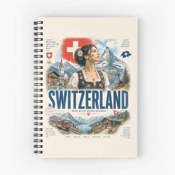 Item preview, Switzerland Vintage Design | Alps, Nature & Timeless Beauty designed and sold by AtuqStudio.
