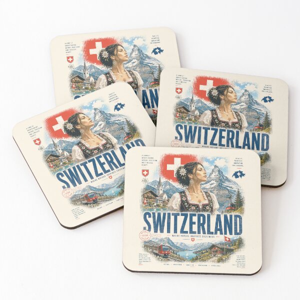 Item preview, Switzerland Vintage Design | Alps, Nature & Timeless Beauty designed and sold by AtuqStudio.
