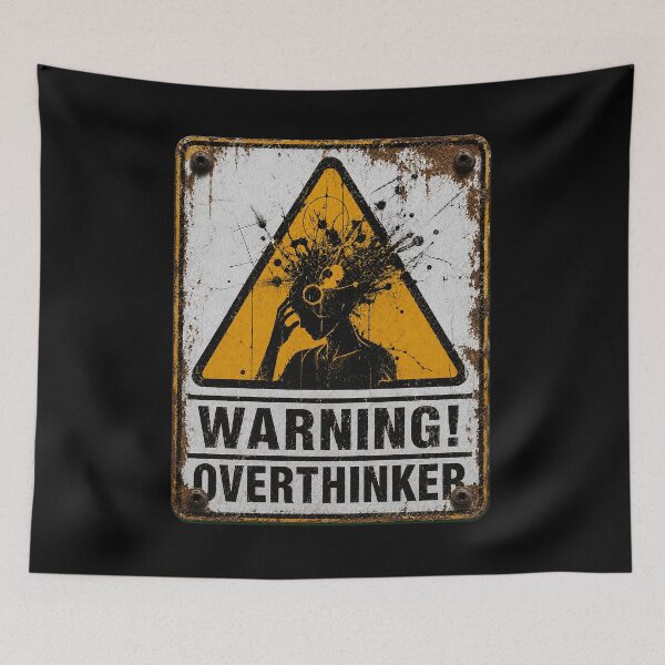 Item preview, SIGNS - Warning Overthinker designed and sold by MetusArt.