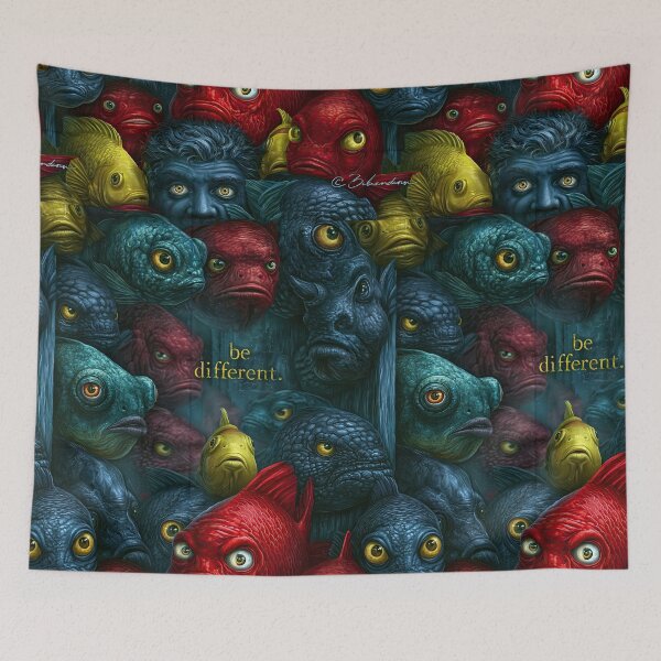 Item preview, Grumpy Deep Sea Fish Be Different Art designed and sold by Piotrek0001.