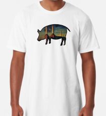 Camiseta larga Pink Floyd - animales