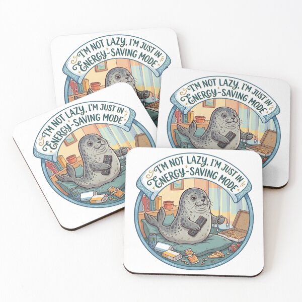 Item preview, Funny Neil the Seal Energy Saving Mode Meme - Cute Lazy Pet Art designed and sold by Fatomfatom.